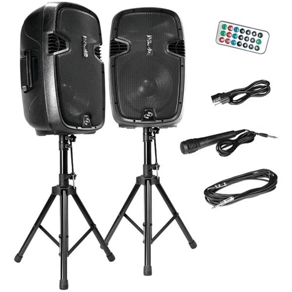Pyle Pro PPHP1249KT 1;800 watt Active - Passive Dual Speaker System Kit, Pyle, Mfr#: PPHP1249KT